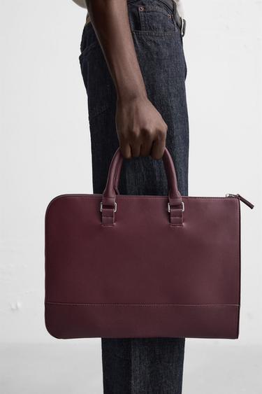 MONOCHROME BRIEFCASE - Burgundy Red by Zara - Image 0