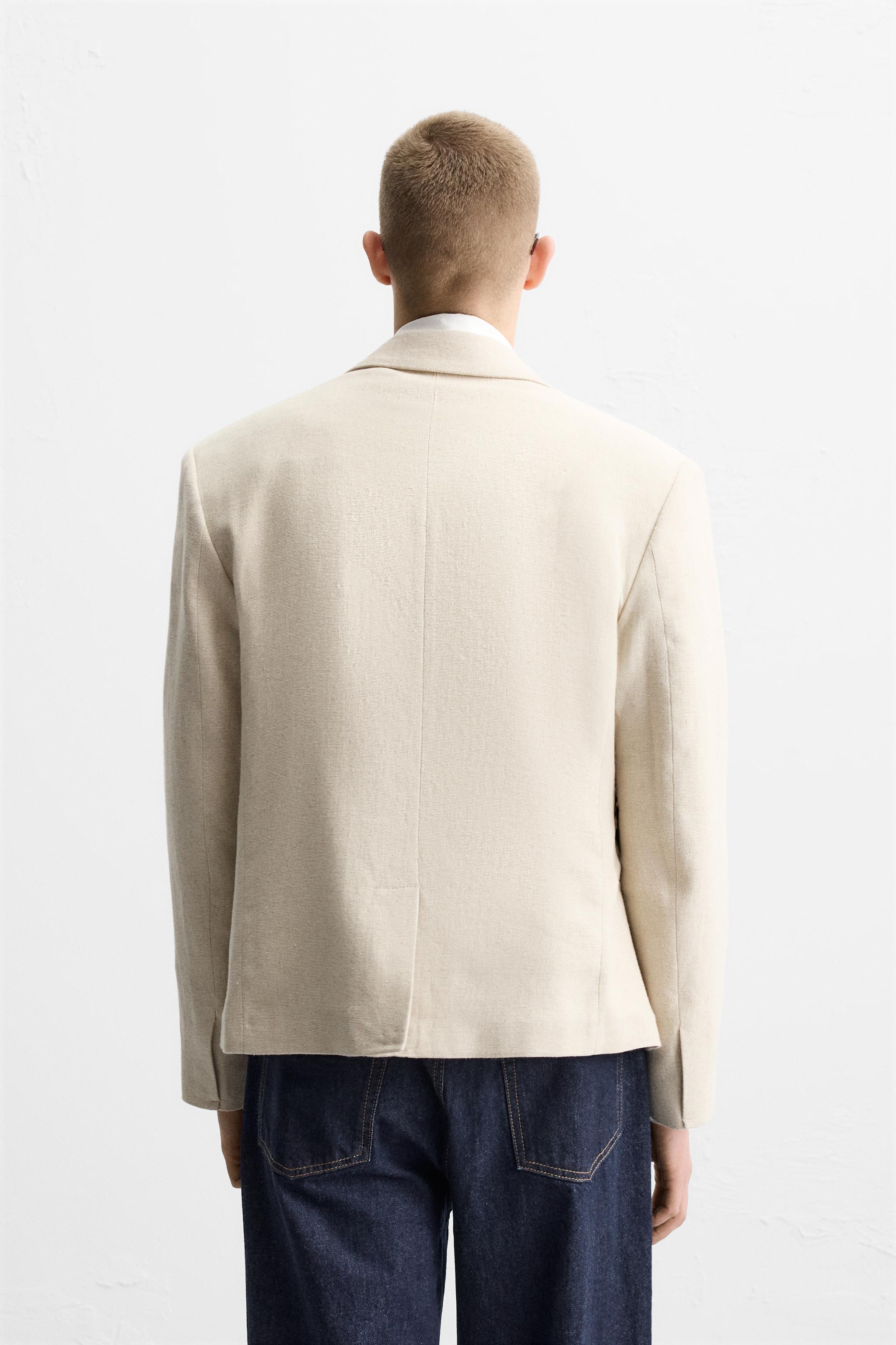 ☆ドイツ発*ZARA*新作*ダブルブレストリネンブレザー/TN☆ ZARA ダブルブレスト リネンブレンドブレザー - メルカリ