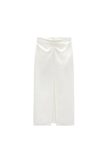 MIDI SKIRT WITH SLIT