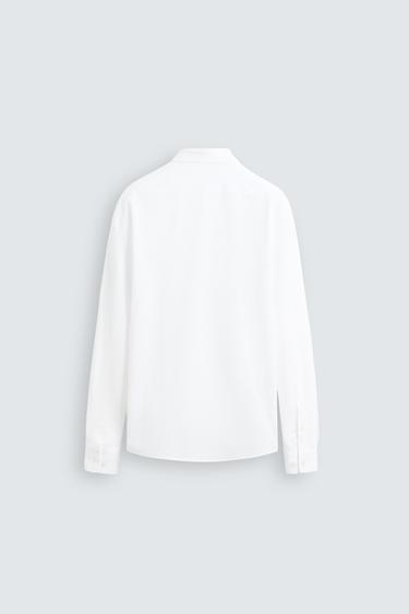 REGULAR FIT SHIRT - White by Zara - Image 7