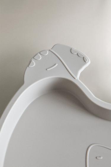 CHILDREN'S SILICONE ELEPHANT PLATE - Greyish by Zara - Image 3