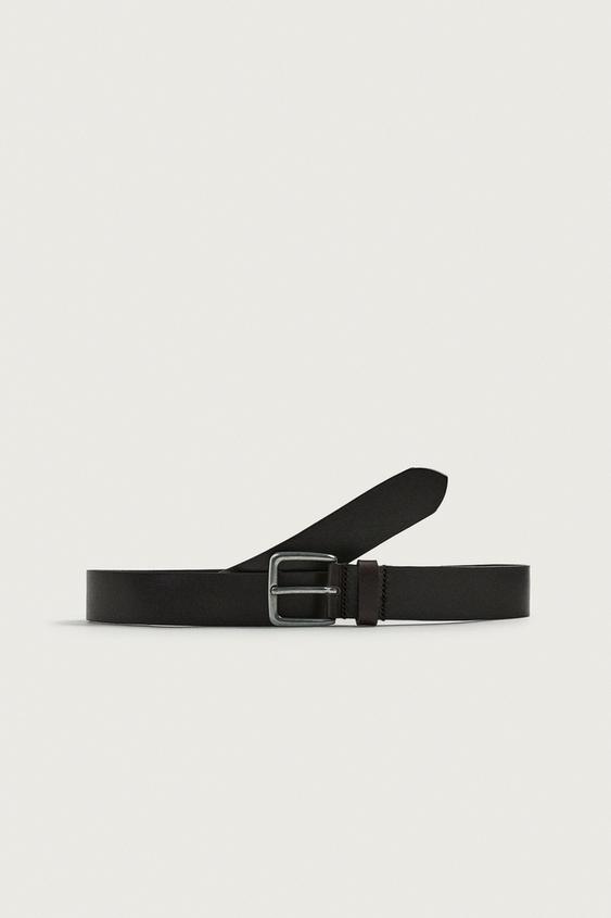 LEATHER BELT - Brown by Zara - Image 0