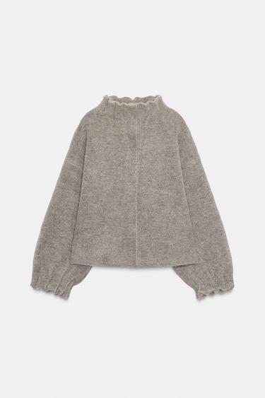 VESTE BOMBER EN MAILLE - Gris anthracite de Zara - Image 4