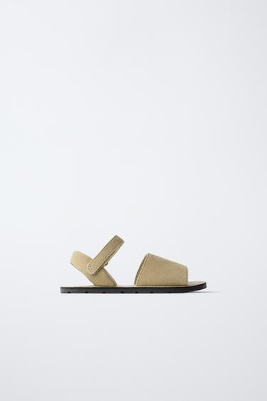 SANDALIA PIEL - Beige claro de Zara