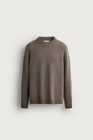 WOOL BLEND BOTONATO SWEATER — taupe brown 1