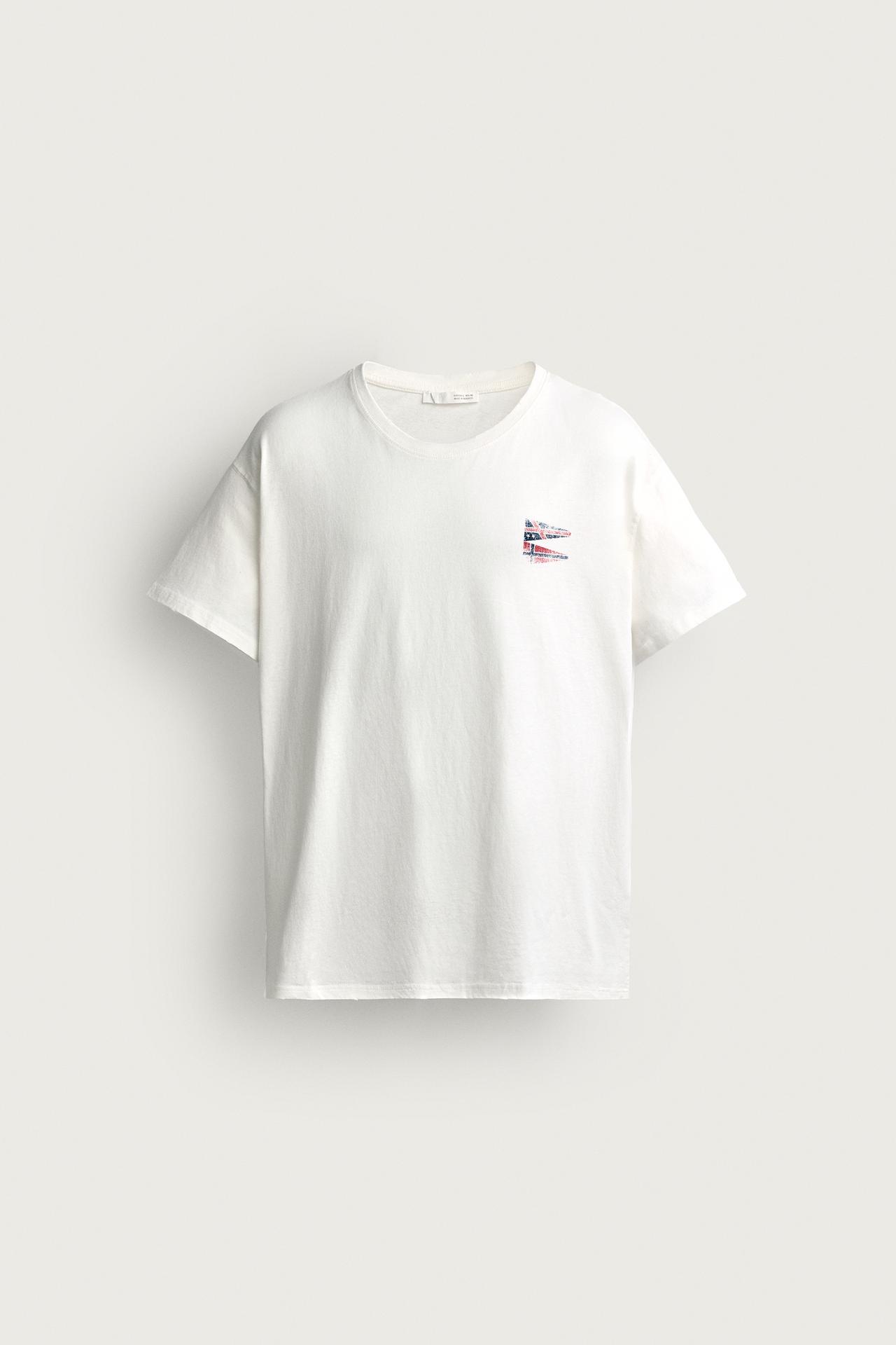 FLAGS PRINT T-SHIRT — White