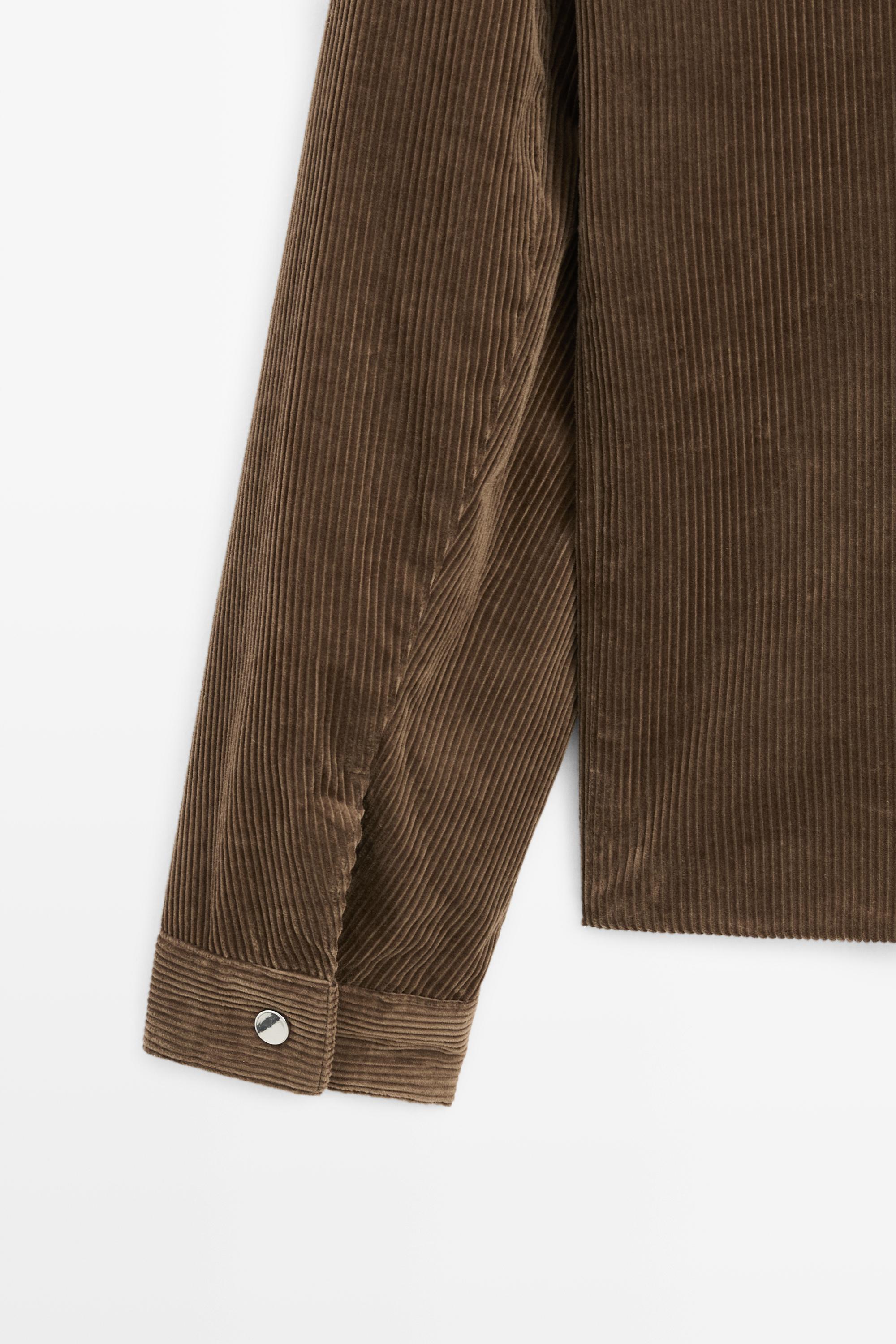 Quilted corduroy zip jacket