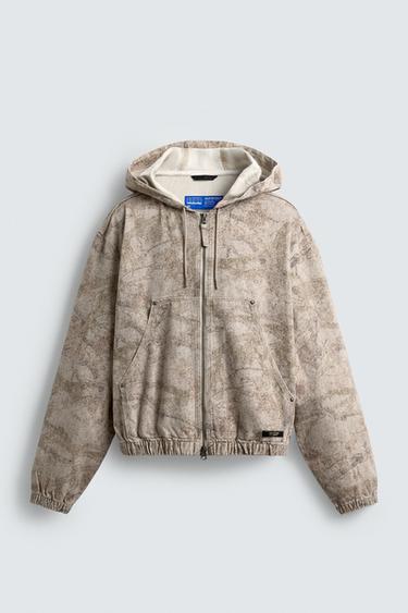 VESTE DÉLAVÉE À CAPUCHE - Imprimée de Zara - Image 7
