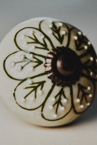 PACK JALADORES CERÁMICA FLOR (PACK DE 2) - Verde de Zara