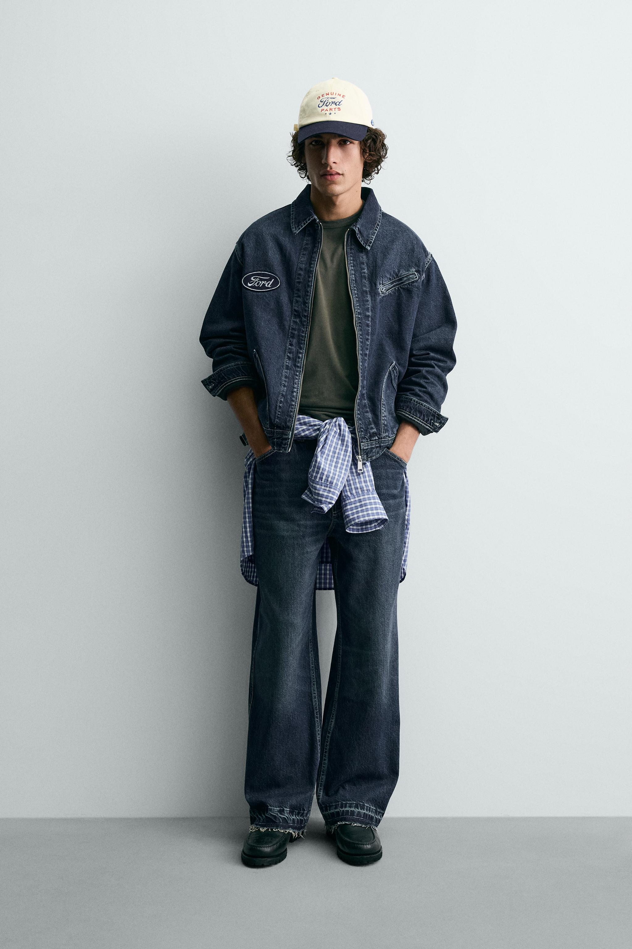 フォード©パッチ付きデニムジャケット - ブルー | ZARA Japan / 日本