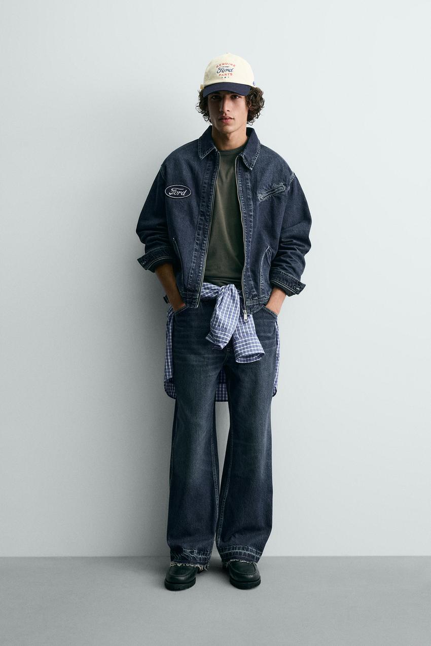 フォード©パッチ付きデニムジャケット - ブルー | ZARA Japan / 日本