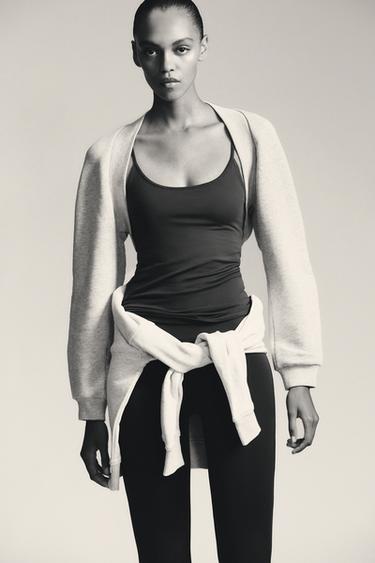 TOWELLING ARM WARMERS - Grey marl by Zara - Image 5
