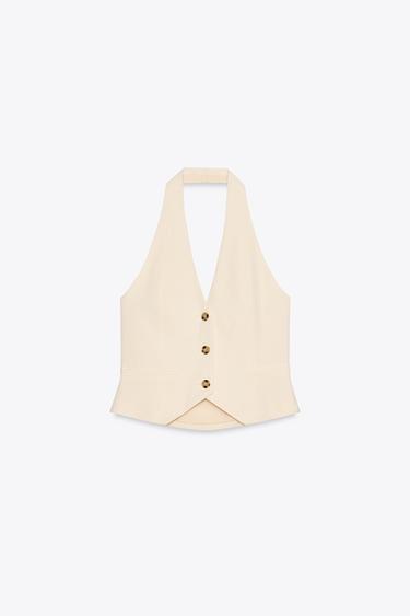 HALTER TAILORED WAISTCOAT - Vanilla by Zara - Image 4