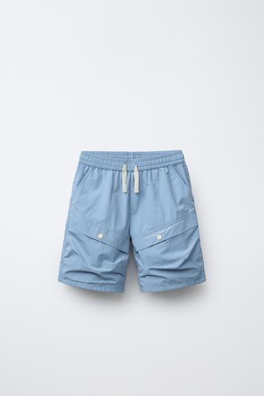 TECHNICAL BERMUDA SHORTS - Blue by Zara