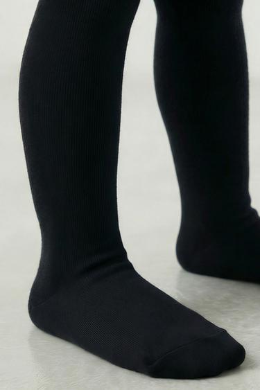 LOT DE DEUX COLLANTS UNIS - Noir de Zara