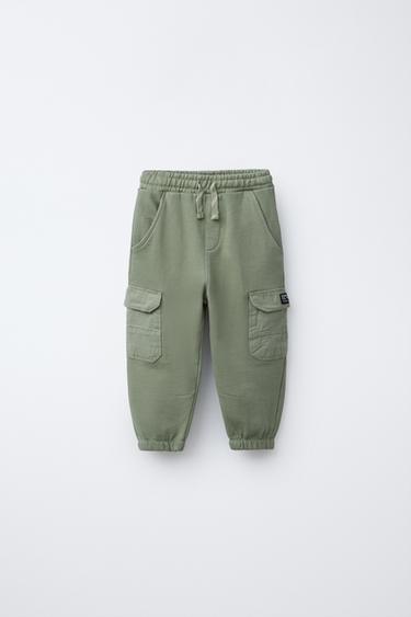 CARGO JOGGING TROUSERS - Light green by Zara