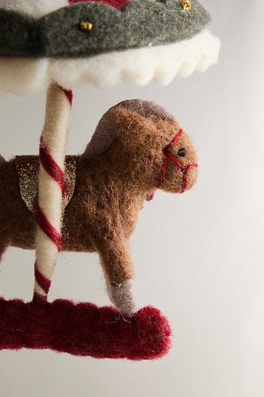 FELT HORSE CHRISTMAS TREE DECORATION - Multicoloured by Zara - Image 3