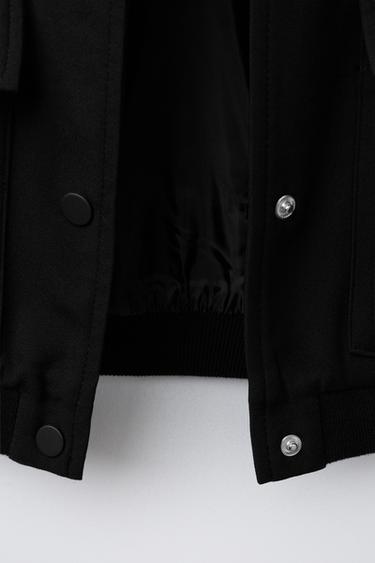 POCKET BOMBER JACKET - Black by Zara - Image 6