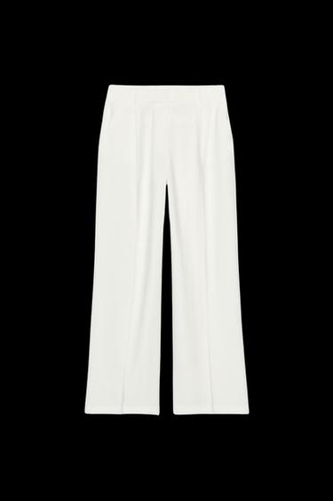 WEITE HOSE MIT BUNDFALTEN - Cremefarben von Zara