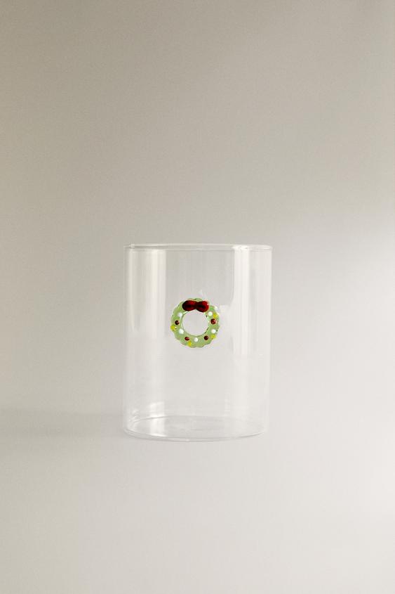 CHRISTMAS WREATH BOROSILICATE GLASS TUMBLER | ZARA United States