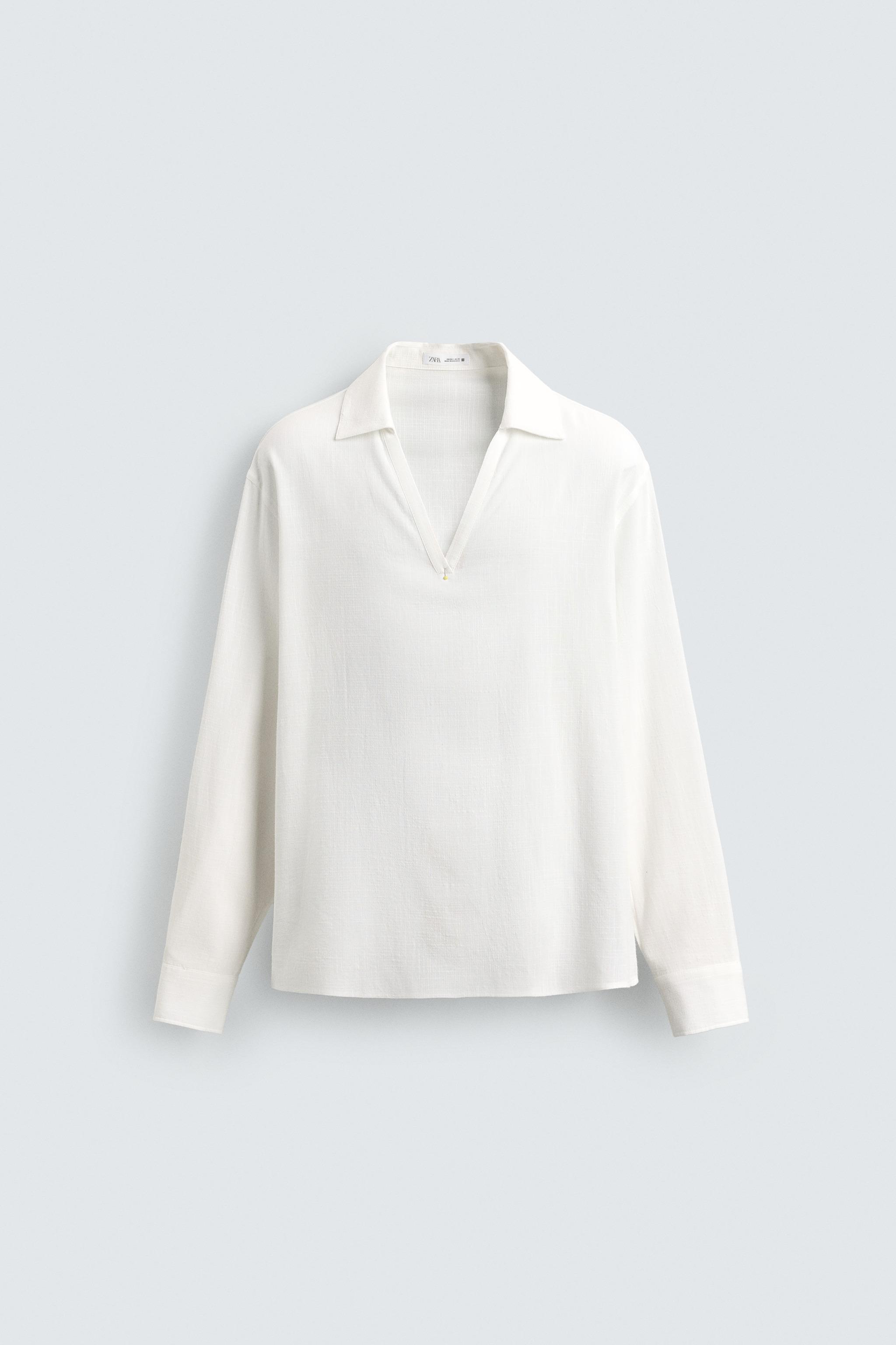 RELAXED FIT COTTON - VISCOSE SHIRT
