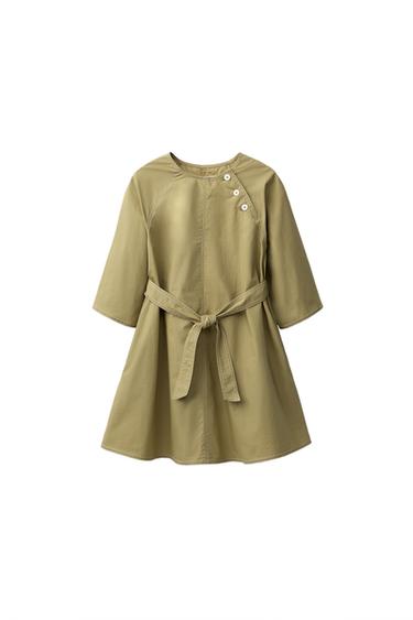 POPLIN-KLEID MIT GÜRTEL CREATED BY CARAMEL LONDON X ZARA - Khaki von Zara