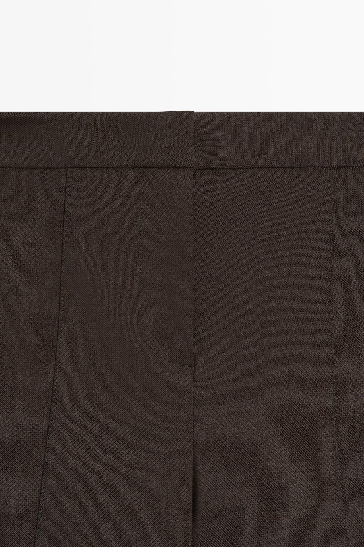 Skinny fit pants with zip hem - LIMITED EDITION — Dark brown