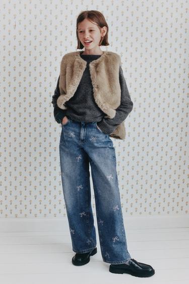 CHALECO EFECTO PELO - Marrón claro de Zara