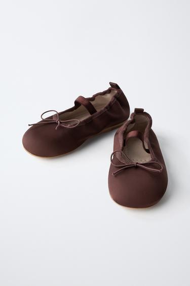 LIMITED EDITION BOW BALLET FLATS - Burgundy Red by Zara - Image 2