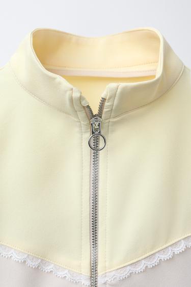 SPORTY JACKET WITH TULLE STRIPES - Light yellow by Zara - Image 2