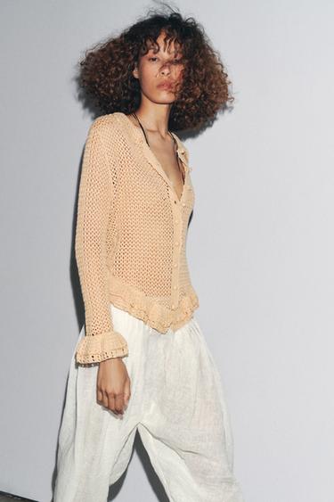 TOP EN MAILLE CROCHET - Sable de Zara - Image 2