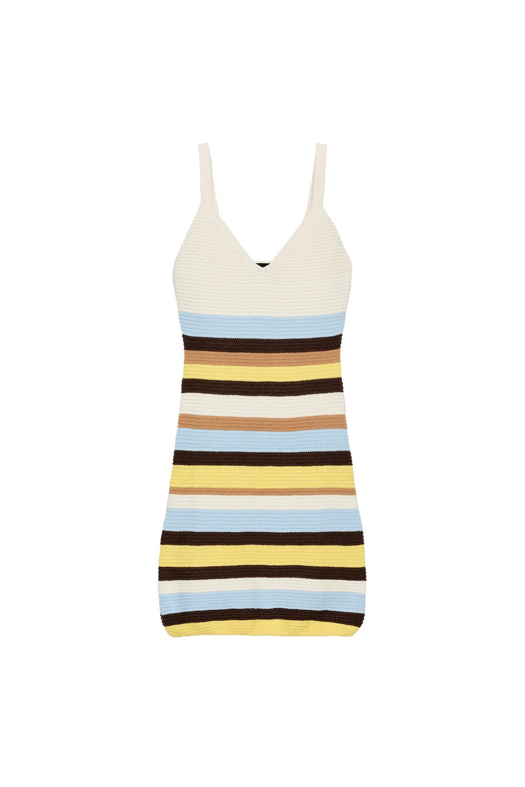 STRIPED KNIT MINI DRESS - image 3