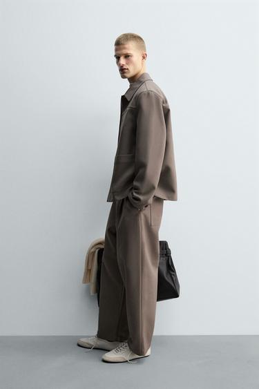 BALLOON FIT PLEATED TROUSERS - Mink by Zara - Image 3