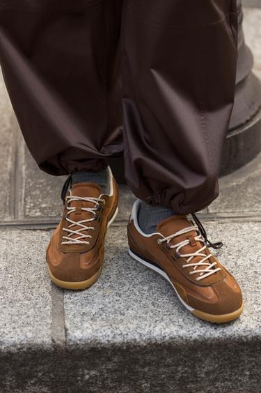 ZAPATILLA COMBINADAS - Marrón de Zara - Imagen 0
