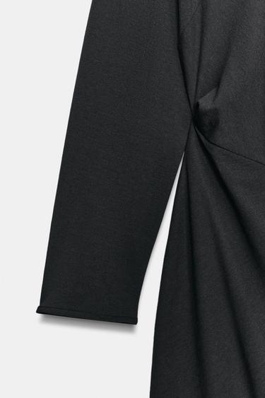 ROBE COURTE ASYMÉTRIQUE - Anthracite foncé de Zara - Image 7