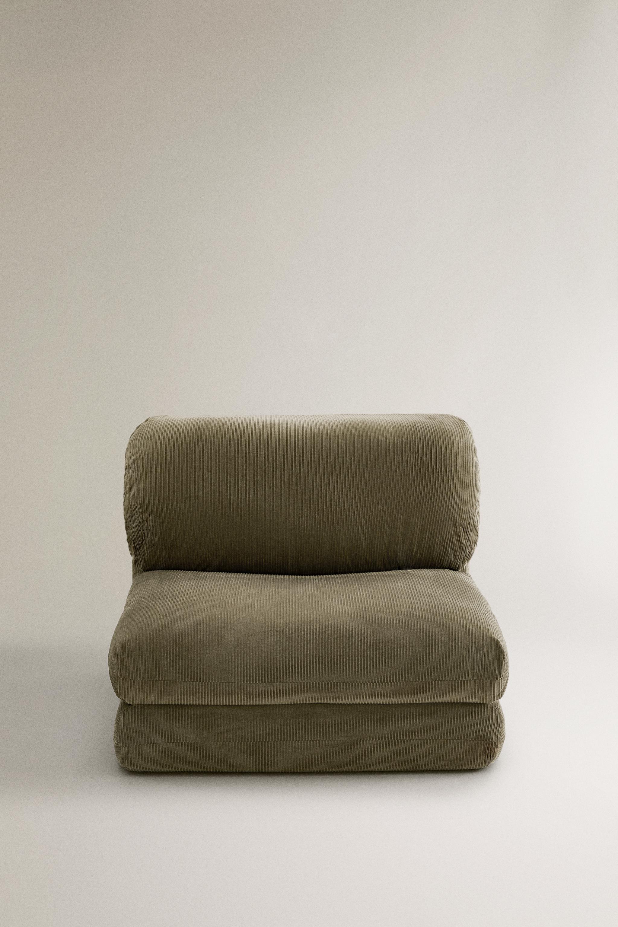 FOLDING CORDUROY CHAIR — Green