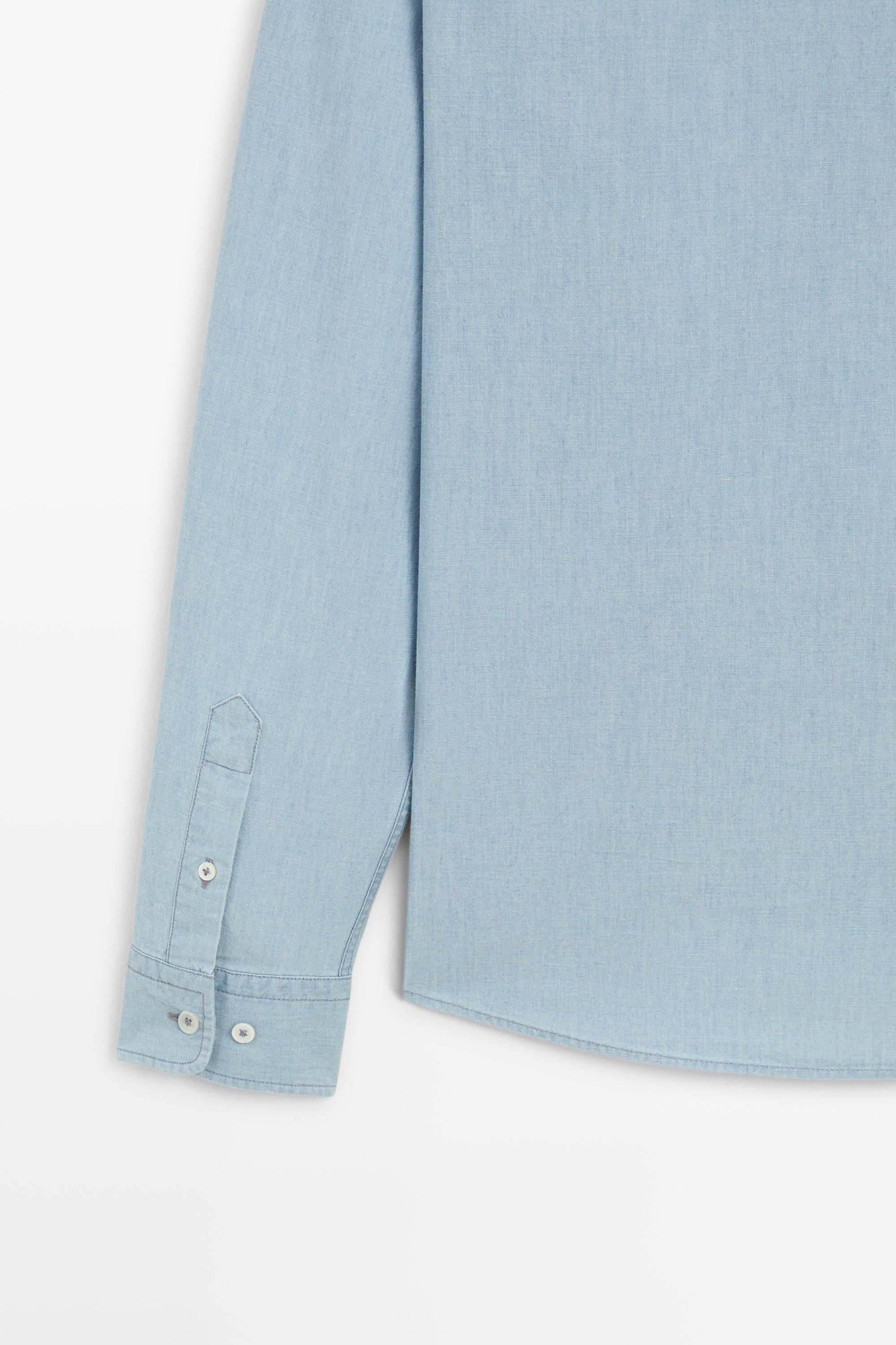 Relaxed fit denim shirt with pocket detail