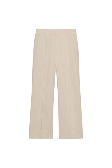 SAFARIHOSE AUS LEINEN - Hellbeige von Zara