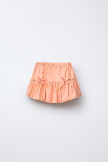 FALDA GLOBO LACITOS - Mandarina de Zara - Imagen 0