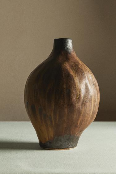 イレギュラー セラミック製 花瓶ダークイエローZaraのイレギュラー セラミック製 花瓶 - ダークイエロー