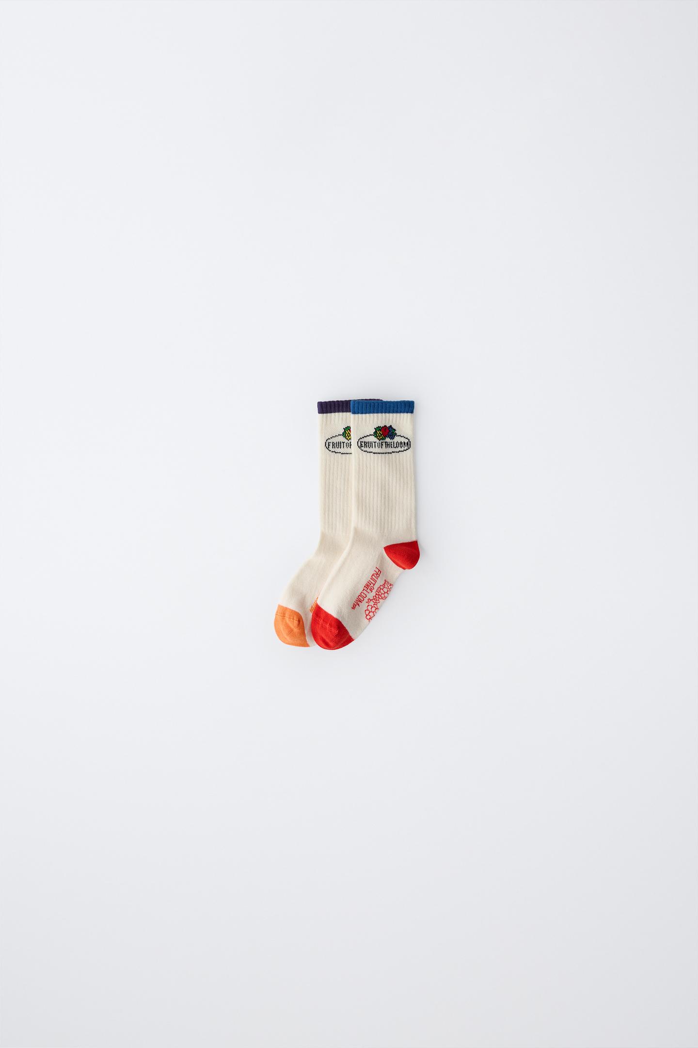 Носки Loom™ Mid-Calf для детей, 2 шт. — Zara, цвет: Экрю — фото 1