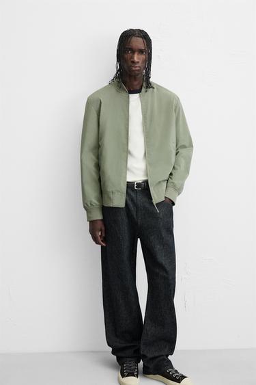LIGHTWEIGHT BOMBER JACKET - Light khaki by Zara - Image 4