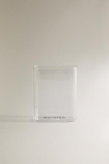 BOROSILICATE GLASS LETTER TOOTHBRUSH TUMBLER — Transparent 1