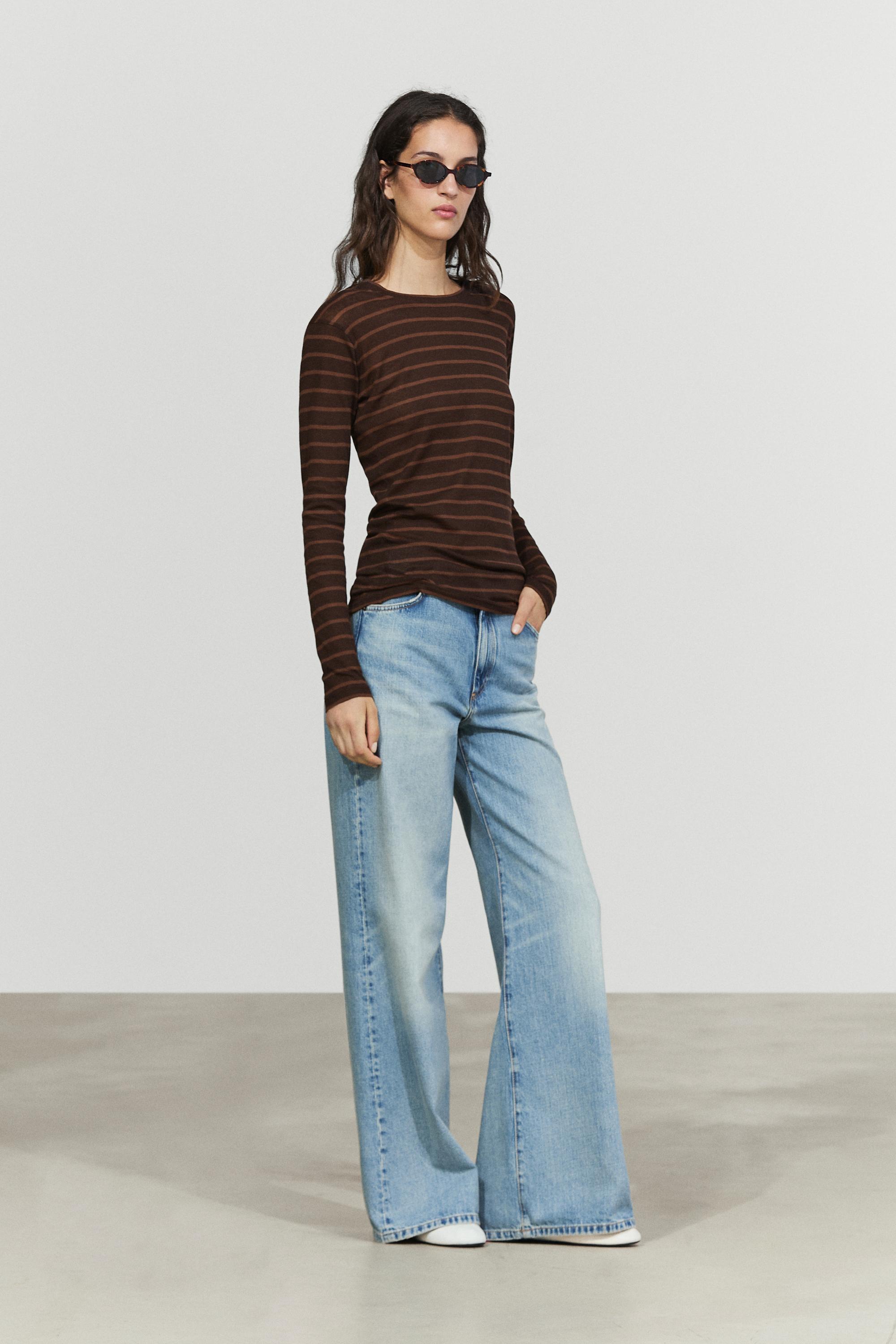 Long sleeve striped T-shirt