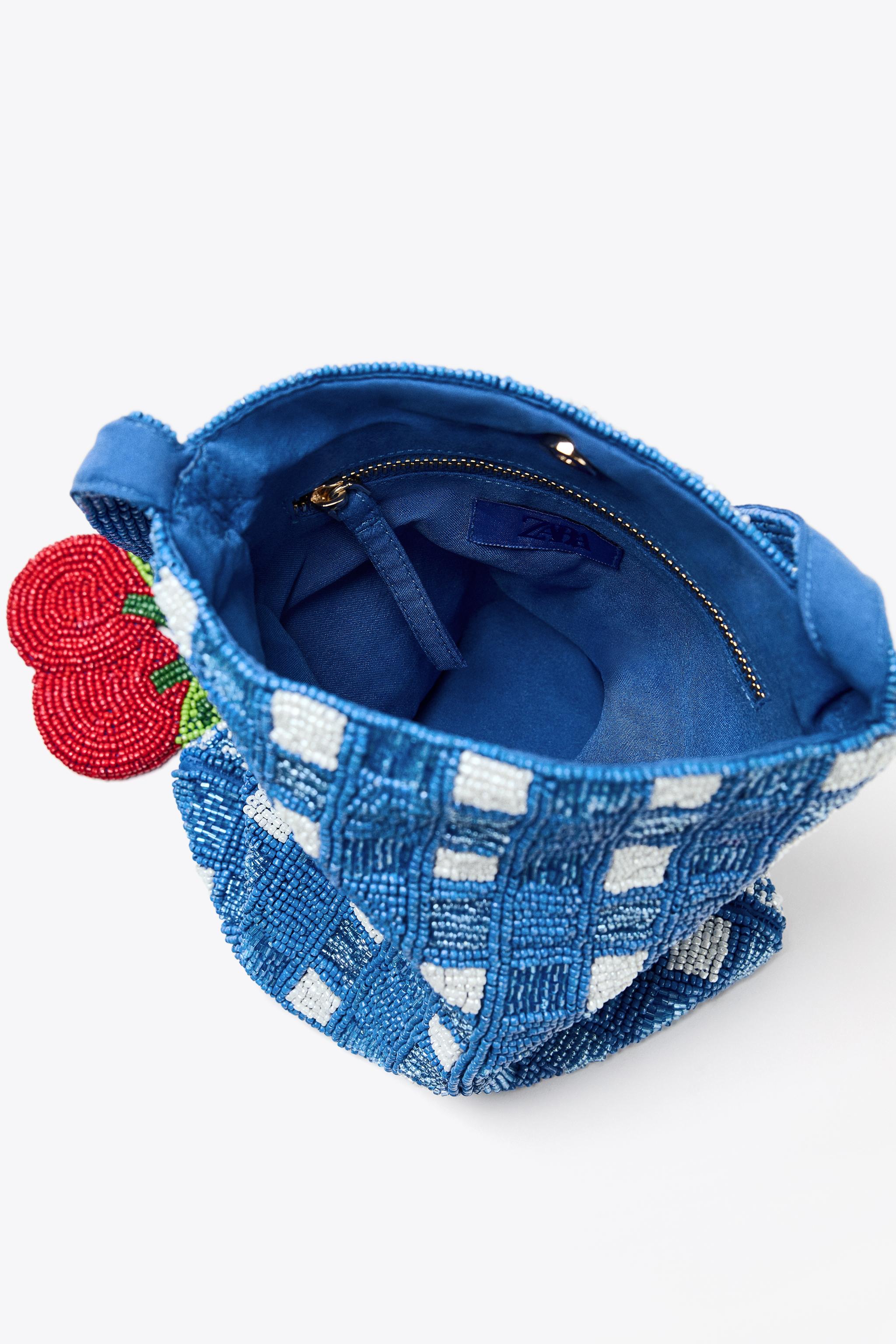 【ZARA】ファンタジービーズ ミニバケットバッグ ファンタジービーズ ミニバケットバッグ - ブルー | ZARA Japan
