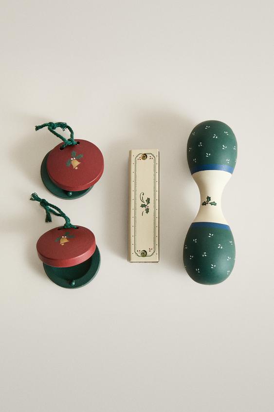 ENSEMBLE HARMONICA, CASTAGNETTES ET MARACAS JOUET ENFANT NOËL - Multicolore de Zara - Image 0