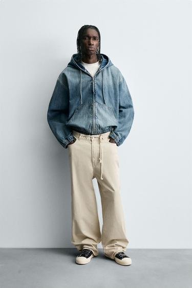 BAGGY FIT JEANS - Sand by Zara