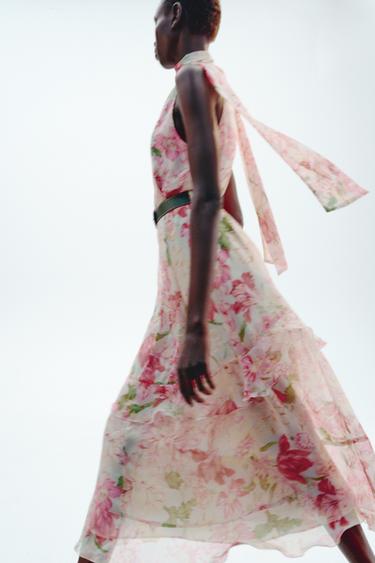 RUFFLED PRINTED DRESS - Multicoloured by Zara - Image 1