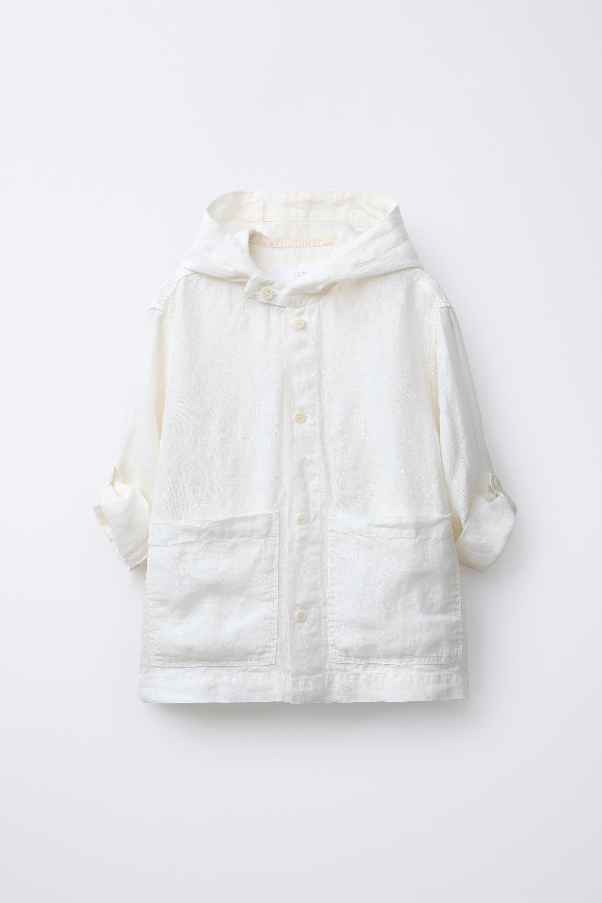 SURCHEMISE CAPUCHE 100 % LIN
