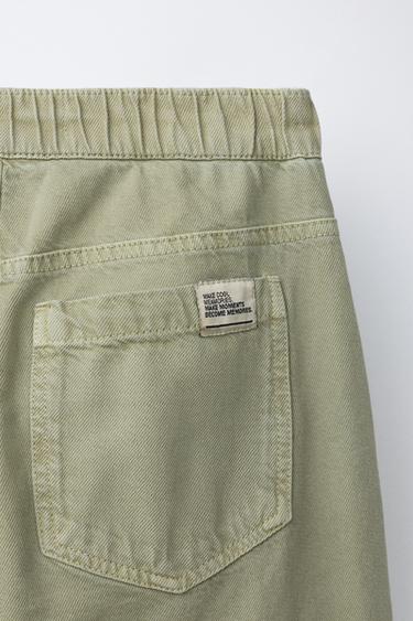 BALLOON TROUSERS WITH PLEATS - Green by Zara - Image 3